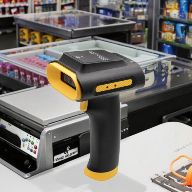 Customized Check Bar Code Reader QR Barcode Scan Handheld Wireless 2D Barcode Scanner