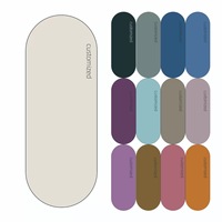 Tapis de yoga ovale premium en caoutchouc naturel PU 5 mm, antidérapant, écologique, absorbant la transpiration, durable, couleur Morandi mat