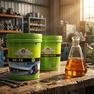 Huile moteur diesel UK-HERM BD-T6 CF-4 15W40, huile de base, seau plastique 18L, lubrifiant automobile, vente en gros d'usine, <span class=keywords><strong>prix</strong></span> bas - Product Image 1