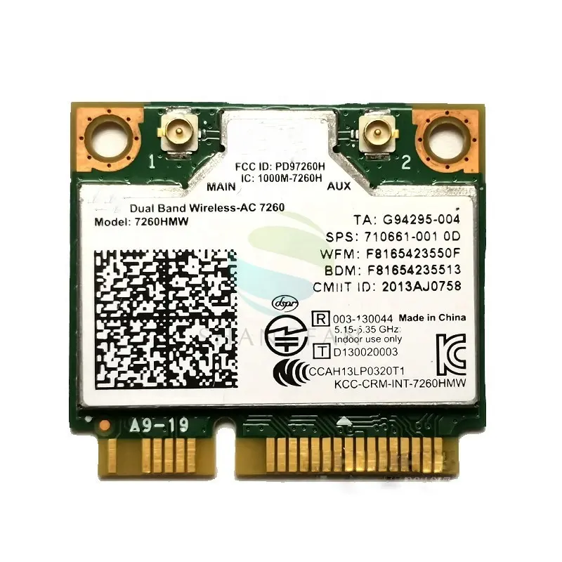 802.11ac 무선 AC 7260AC wifi + BT 4.0 어댑터 미니 PCI-E 867Mbps 듀얼 밴드 7260HMW 2x2 WiFi Wlan 카드