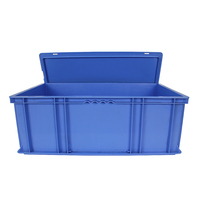Caisse de déménagement de haute qualité, en plastique robuste, pour le stockage, l'expédition et le transport, avec couvercle