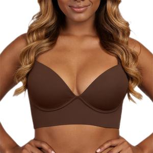 Premium Trendy <span class=keywords><strong>Plus</strong></span> Size senza cuciture con ferretto Push-Up Anti-Sagging traspirante e comodo reggiseno sportivo da donna - Product Image 2