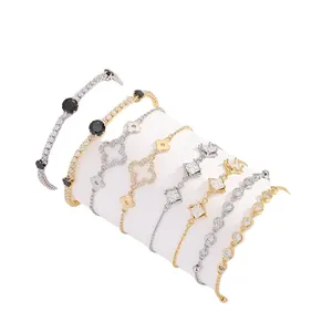 Four-leaf lucky grass bracelet for women Korean version of female personality fashion simple decoration