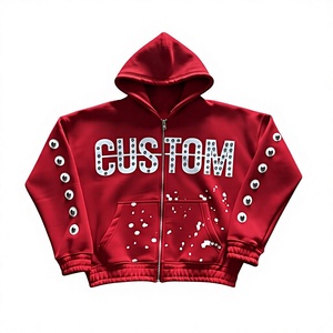 Sudadera con Capucha Personalizada al por Mayor, Estilo Vintage, de Algodón y Felpa, Corte Holgado para Boutiques de Ropa Masculina en EE. UU., con Logotipo Bordado - Product Image 2