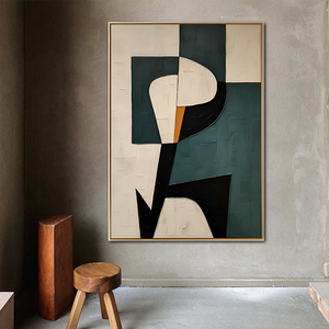 Dipinto a Olio Astratto Semplice con Texture, Arte Murale Incorniciata Pronta da Appendere per Decorazione Casa e Hotel - Product Image 5