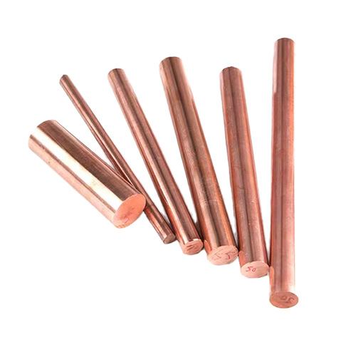 C11000 C1100 Pure Copper Ground Rod 1mm-18mm 99.9% Purity Iron Earthing Bar for Grounding