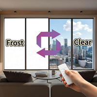 Película Inteligente PDLC con Transparencia del 91%, Vidrio Inteligente Conmutable para Automatización del Hogar, Tinte Eléctrico para Ventanas, para Uso en Oficinas y Hogares