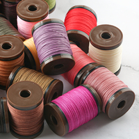 Cordon en polyester ciré Hobbyworker, fils cirés multicolores, fil ciré rond robuste pour la couture à la main, pour la fabrication de bijoux DIY