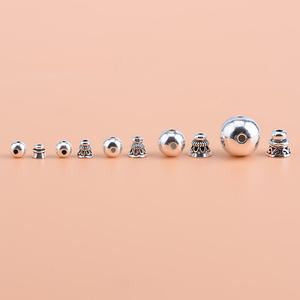 Cuentas de Plata de Ley 925 para meditación budista, abalorios de tres pasadas, abalorios de pagoda para fabricación de joyas DIY - Product Image 3