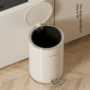 <span class=keywords><strong>Bidone</strong></span> della spazzatura a pedale in plastica impermeabile di fascia alta di grandi dimensioni con coperchio per uso domestico in cucina e in bagno - Product Image 4