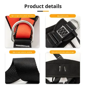Tam Vücut Beş Noktalı Emniyet Kemeri Dağcılık Kaya Tırmanışı Acil Kurtarma Hızlı İniş Emniyet Halatı Seti - Product Image 2