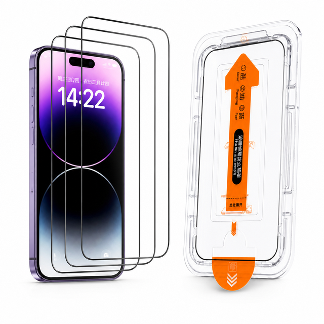 Dust-Free Auto Alignment Easy Install Kit 9H Tempered Glass Screen Protector Smooth Electroplated Coating iPhone 11-18