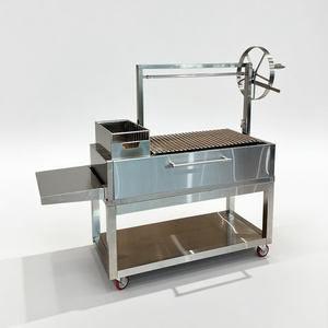 Barbecue au charbon de bois Santa Maria Premium en acier inoxydable argentin AG01C [Matériaux de qualité supérieure] Acier inoxydable de qualité alimentaire de haute qualité - Product Image 5