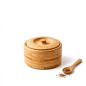 Wooden <b>Spice</b> <b>Jar</b> Storage Wooden Lid 250mL Capacity Eco-Friendly Durable Classic Design Multifunction Kitchen Countertop - Product Image 4