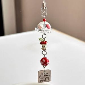 Gantungan Manik-Manik Lonceng Angin Apel Buatan Tangan Terlaris Gaya INS Sederhana, Rantai Ponsel, Aksesoris Tas Lucu - Product Image 4
