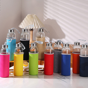 JM Top Vente <span class=keywords><strong>Promo</strong></span> Bouteille D'eau En Verre Haute Isolation Thermique Différents Types En Acier Inoxydable Matériel Bambou Couvercle Nouvel Usage Domestique - Product Image 1