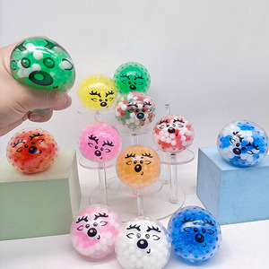 2025 New TPR Grape Mesh Glitter Beads Stress Ball <b>Squishy</b> Toy Lightweight Direct Factory Sale for Kids - Product Image 5