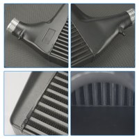 Kit Radiator Racing Aluminium Intercooler Tube & Fins untuk AUDI B9 2016-2021 A4 A5 2018-2021 S4 S5 EA839 3.0T Turbo Cold Intake