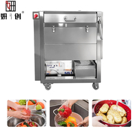 Professionele groente- en fruitborstelreinigingsmachine, chilipeper-, aardappel- en wortelschilmachine