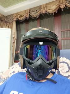 Casque de <span class=keywords><strong>moto</strong></span> rétro unique en <span class=keywords><strong>cuir</strong></span> PU <span class=keywords><strong>vintage</strong></span> avec ABS Cruiser Classic 3/4 demi-visage - Product Image 5