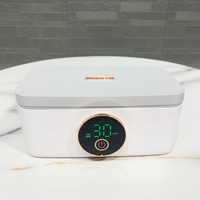 Lonchera Eléctrica Recargable de Acero Inoxidable de 1L con USB y Batería, Calentador de Comida para Auto