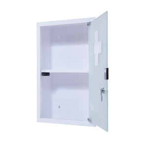 Kit médico de uso doméstico, botiquín de Metal, cerradura de llave, montaje en pared, almacenamiento <span class=keywords><strong>seguro</strong></span>, cajas fuertes blancas, caja de medicamentos, embalaje - Product Image 2