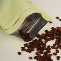 Pochette à fond plat en aluminium imprimée sur mesure, sac à fermeture éclair à huit côtés haute barrière pour l'emballage des grains de café