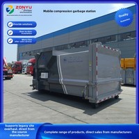 Compacteur de déchets mobile électrique pour fêtes, station de transfert de compression, équipement camion benne à ordures 6x4, garantie 1 an, poids 4500 kg