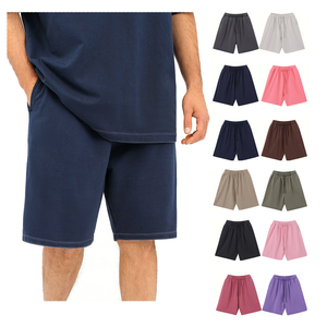 Pantaloncini da Uomo Vintage in Puro Cotone con Lavaggio Acido, Stile Streetwear CHIC CHIC, Felpe Oversize Best-Seller con Logo Personalizzato - Product Image 3