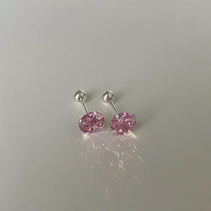 Boucles d'oreilles rondes en zircon multicolores incrustées de laiton plaqué platine, bijoux pour femmes, vente en gros d'usine - Product Image 6