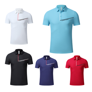 Nouveau polo de golf pour hommes respirant personnalisé deux tons anti-rides polo de bureau à séchage rapide - Product Image 3