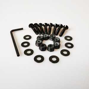 Boulons noirs de haute qualité de 1.25 pouces, 32 mm avec écrous de vis de skateboard à tête Allen phillips - Product Image 3