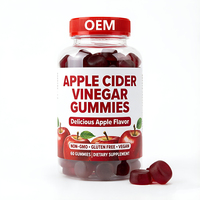 Bonbons gélifiés au vinaigre de cidre de pomme avec logo personnalisé OEM, délicieux goût pomme, bonbons gélifiés pour la gestion du poids