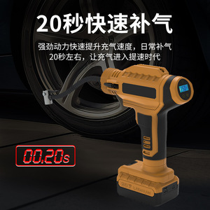 Gonfleur de pneus portable sans fil avec écran LCD, batterie au lithium 20V pour utilisation automobile - Product Image 3