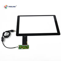 Layar sentuh 10 titik IP65 13.3 inci tahan air layar sentuh dengan USB/RS232/IIC antarmuka EETI/ILI solusi sentuh harga rendah