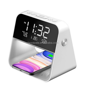 Reloj Despertador con Cargador Inalámbrico, 3 Niveles de Iluminación, Carga Inalámbrica Rápida de 15W, Compatible con Todos los Dispositivos Habilitados para Qi - Product Image 1