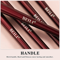 Ensemble de pinceaux végétaliens personnalisés pour les yeux Kit complet de pinceaux de maquillage pour fard à paupières et sourcils Cheveux synthétiques de luxe