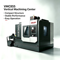 Centre d'usinage vertical CNC VMC855, fraiseuse CNC avec contrôleur Fanuc, broche taïwanaise, guidage linéaire