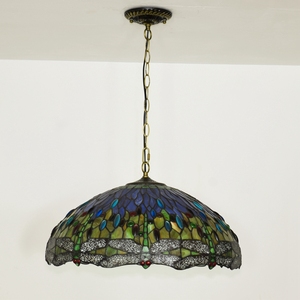 20 pollici nordic moderno blu libellula soffitto pendente luce Tiffany in vetro colorato sala da pranzo <span class=keywords><strong>corridoio</strong></span> villa camera da letto <span class=keywords><strong>lampadario</strong></span> - Product Image 1