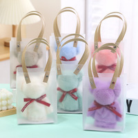 Serviettes en microfibre polaire corail de haute qualité en forme de lapin et d'ours, douces pour la peau, antimicrobiennes, séchage rapide, pour salle de bain, anniversaire, mariage