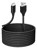 Câble USB 2.0 Type-C tressé en nylon de 4,5 m à charge rapide pour Note, Moto, Google, appareil photo et appareils USB-C