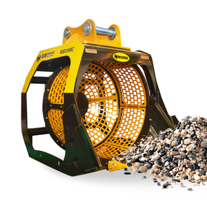 Bécher rotatif pour chargeuse-pelleteuse, écran <span class=keywords><strong>de</strong></span> criblage pour débris - Product Image 1