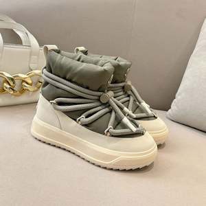 Solid-color Classic Versatile <b>Snow</b> <b>Boots</b> with Added Insulation for Warmth, Thick Sole for Height, and <b>Snow</b>-proof Design - Product Image 3