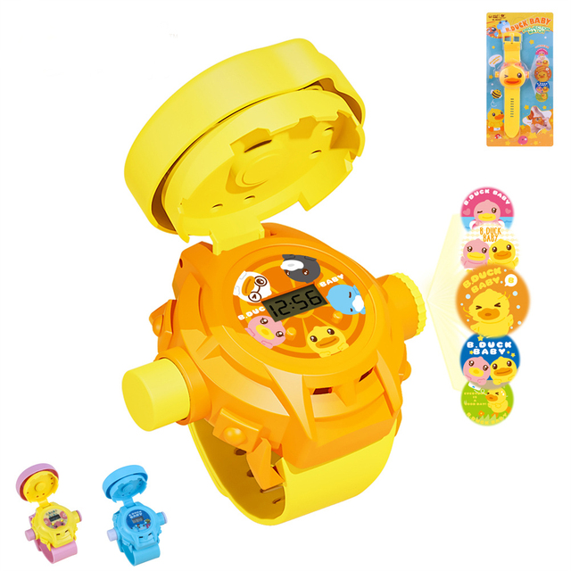 Educational Plastic Kids Projection Watch Toy with Multifunctional Light Interactive Pattern 4*AG3/LR41 Battery Ages 2-14Y Gift