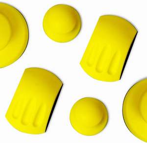 DMS 5 inci kait tangan dan <span class=keywords><strong>Loop</strong></span> Gerinda tangan blok berbentuk Mouse pengamplasan blok busa tangan Sander bantalan dukungan - Product Image 5