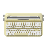Clavier sans fil à membrane Ajazz AF84, ultra fin, design de touches silencieux, pour iPad, bureau, clavier de jeu sans fil