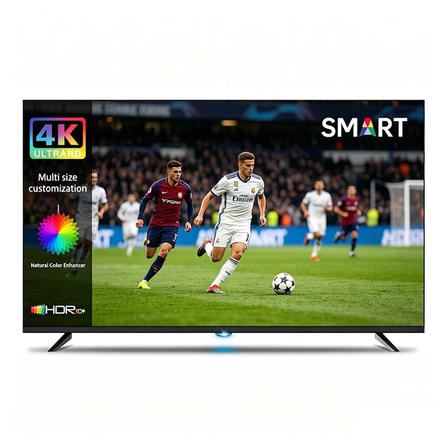 Cheap LED Smart TV 55-100 Inch Wall Mountable Frameless 4K 8K Ultra HD Android WebOS WiFi 120Hz A+ Grade Panel