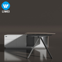 Bureau de direction en bois avec tiroirs - Design moderne, ergonomique, durable, anti-rayures, extensible, garantie 3-5 ans, usage commercial