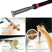 Fer à marquer le bois électrique avec logo personnalisé, fer à marquer le cuir durable, tampon de marquage 200W, fer à bois, cadeau de mariage, design artisanal