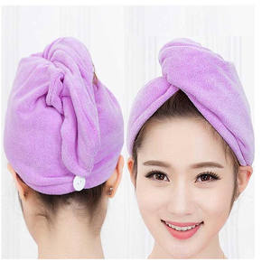 Logo ricamo personalizzato di fabbrica asciugamano per capelli in microfibra per asciugatura dei capelli da donna asciugamano per capelli ad asciugatura rapida testa avvolta morbida e assorbente - Product Image 3